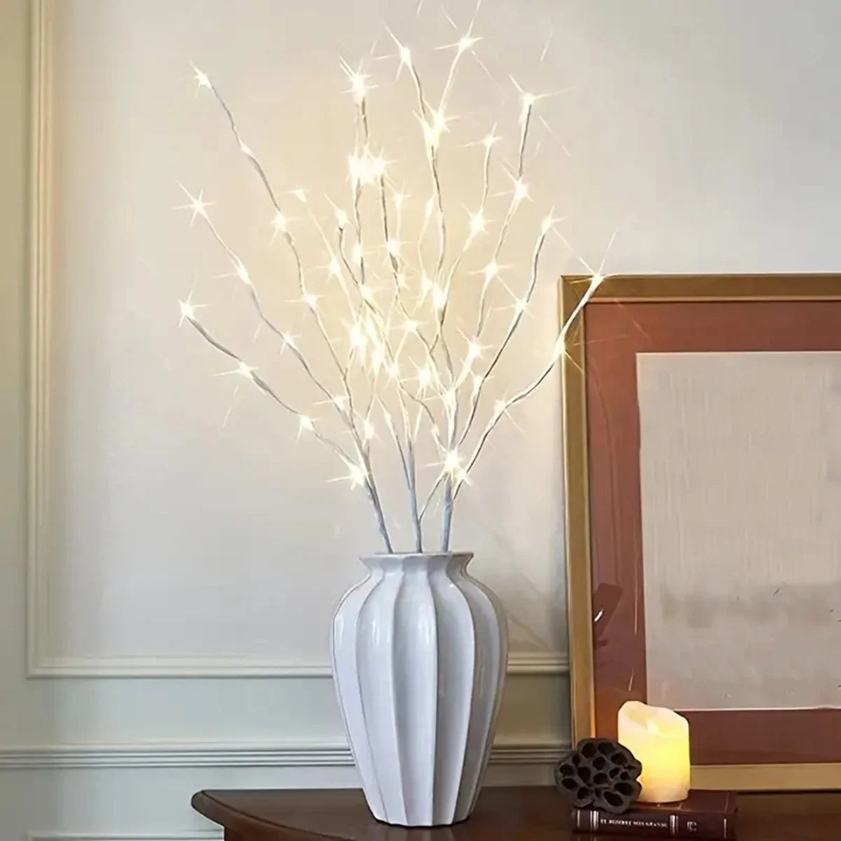 LED Birch Branch Fairy Lights - 20 Warm Twinkle Lights for Versatile Decor 5