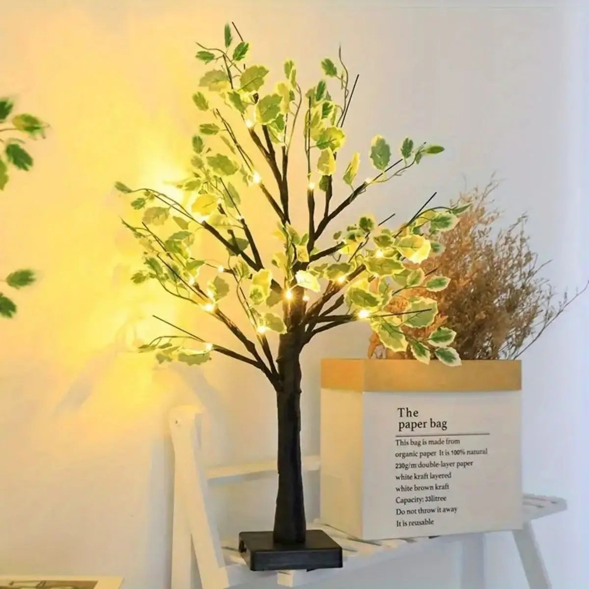 LED Birch Leaf Mood Lighting - 24 Warm White Lights for Cozy Bedroom & Living Room 1