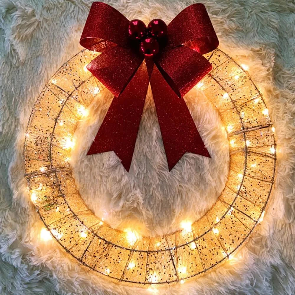 LED Bow Garland Lights - 400 LEDs for Festive Indoor & Outdoor Decor 1