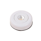 White round night light on a white background