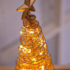 LED Christmas Tree 33 cm – Spiral Design with Warm White Lights & Star 2