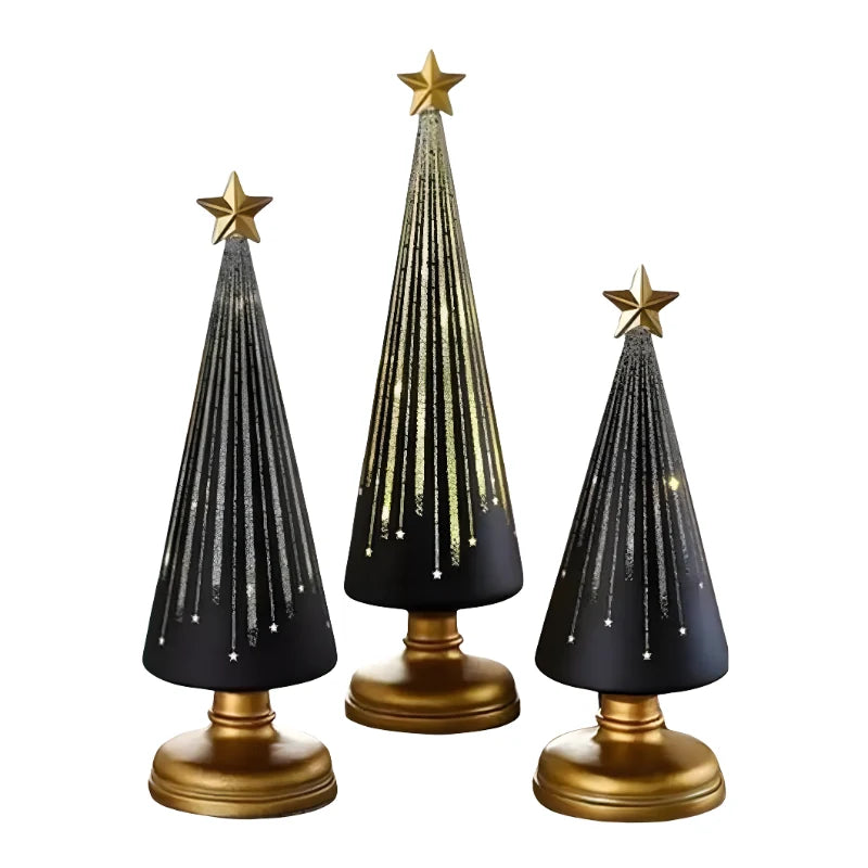 LED Christmas Tree Table Lamp with Star Topper, Touch Control, Multiple Sizes and Colors for Festive Indoor Decoration 0