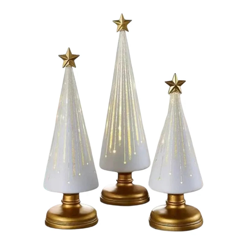 LED Christmas Tree Table Lamp with Star Topper, Touch Control, Multiple Sizes and Colors for Festive Indoor Decoration 3