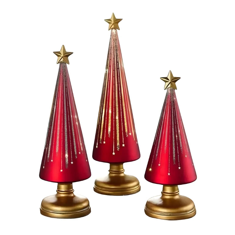 LED Christmas Tree Table Lamp with Star Topper, Touch Control, Multiple Sizes and Colors for Festive Indoor Decoration 5