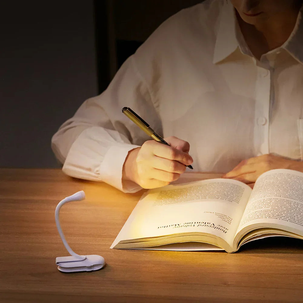 LED Clip-On Book Light - USB Rechargeable, Flexible, Eye-Friendly Reading Light 2