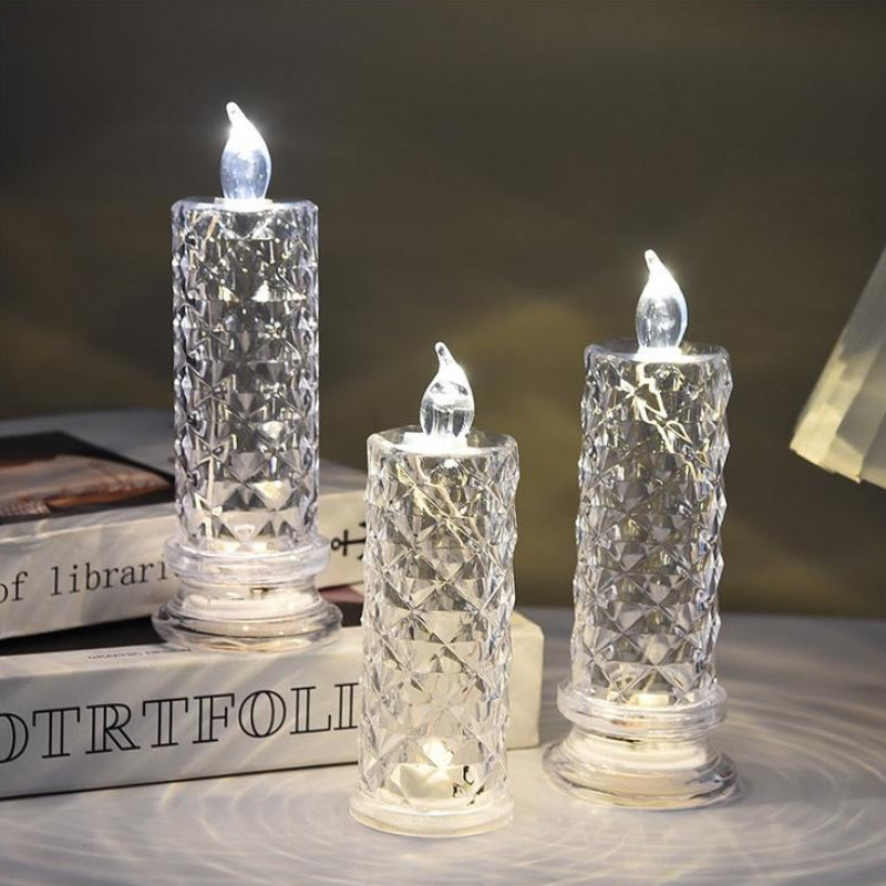 LED Crystal Candle Lights - Flameless, Waterproof, Color-Changing Ambiance 4