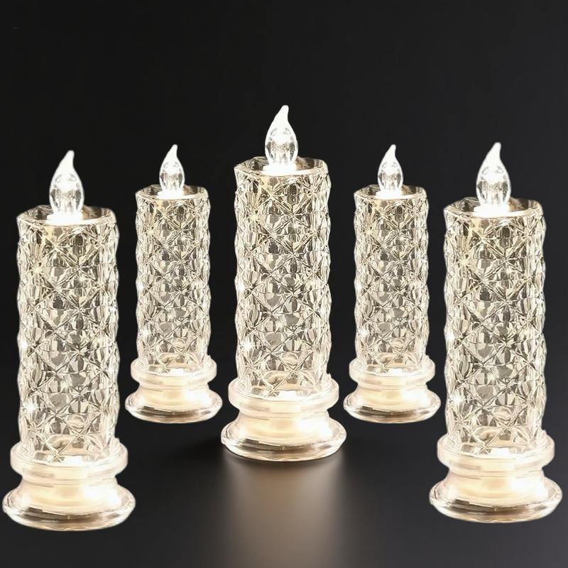 LED Crystal Candle Lights - Flameless, Waterproof, Color-Changing Ambiance 5