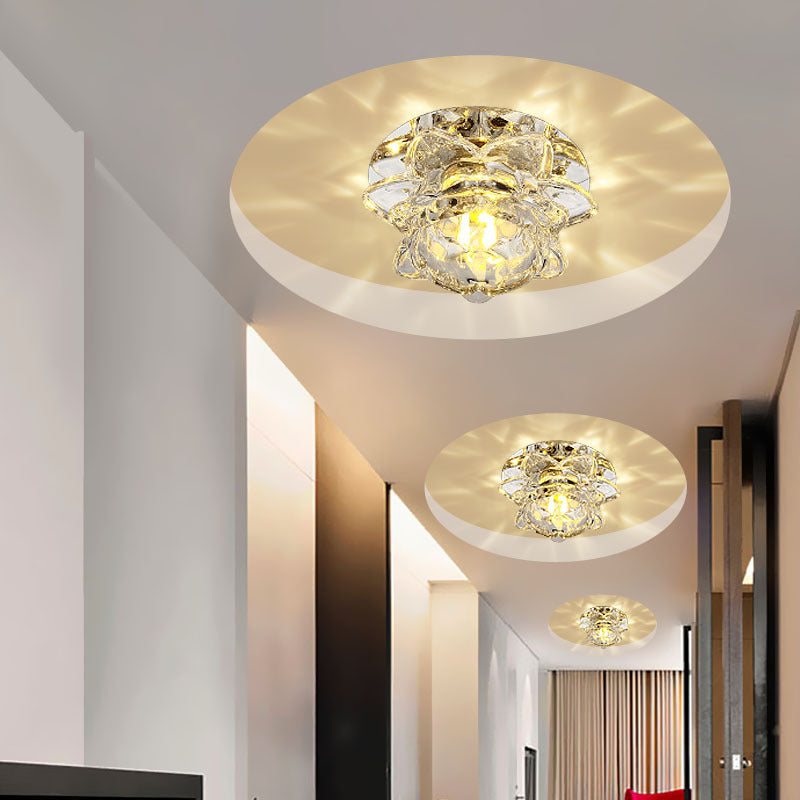 LED Crystal Flush Mount Ceiling Light, 220V Voltage, Crystal Iron Material 6