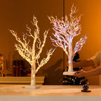 LED Decorative Tree with Illuminated Branches for Indoor Winter Decor – Battery Operated Freestanding Design 1