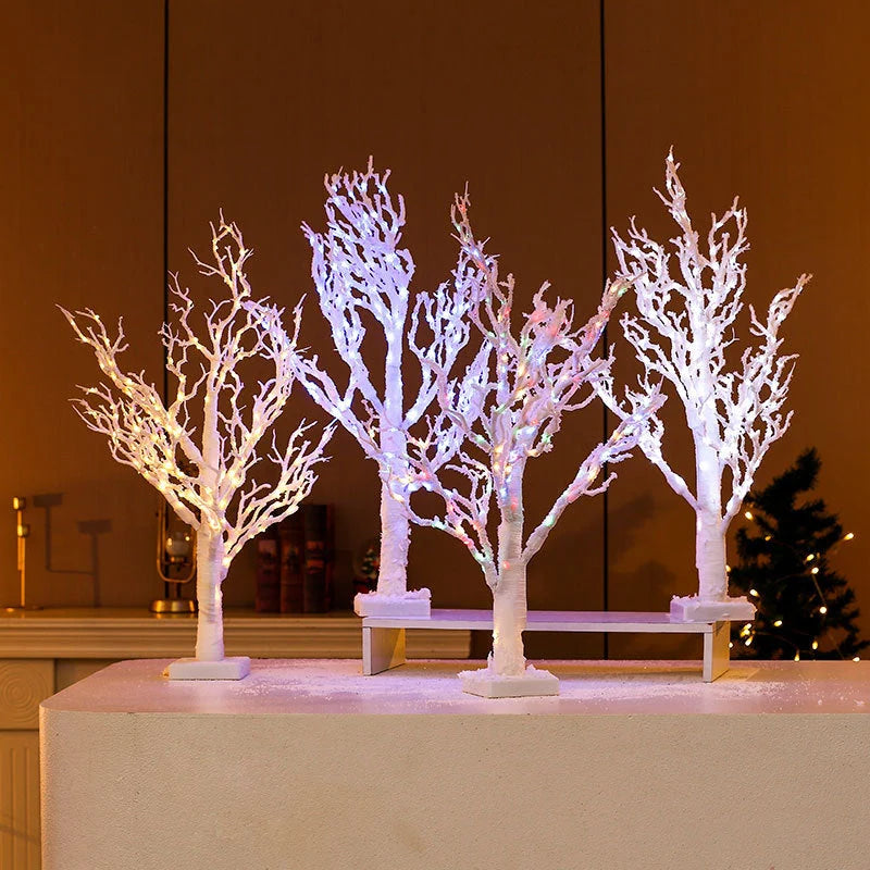 LED Decorative Tree with Illuminated Branches for Indoor Winter Decor – Battery Operated Freestanding Design 2