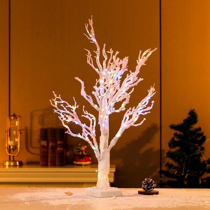LED Decorative Tree with Illuminated Branches for Indoor Winter Decor – Battery Operated Freestanding Design 6