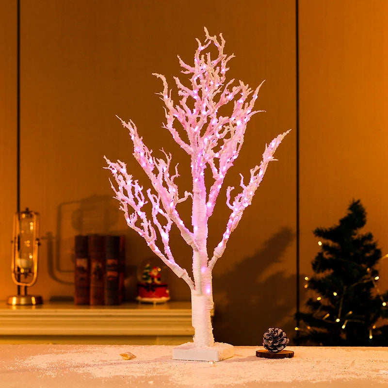 LED Decorative Tree with Illuminated Branches for Indoor Winter Decor – Battery Operated Freestanding Design 7