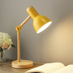LED Desk Lamp - Scandinavian Wood Design with Adjustable Arm 0