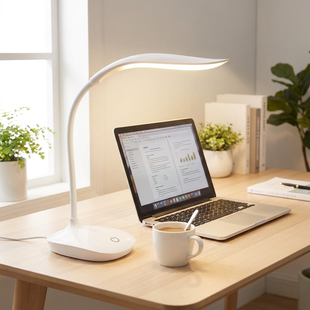 LED Desk Lamp - USB Rechargeable Touch Dimmer with Flexible Neck 1