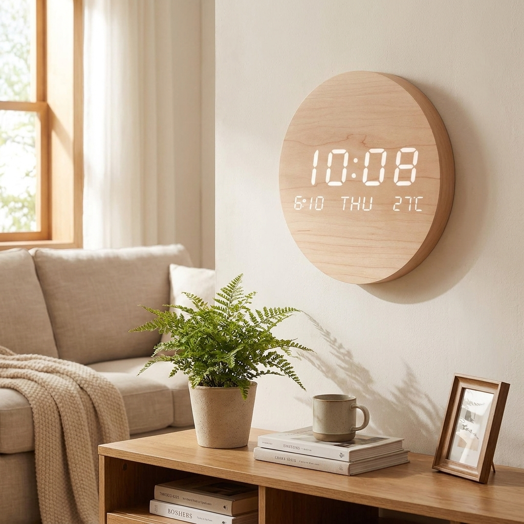 LED Digital Wall Clock - Modern Design with Time, Date & Temperature Display 6
