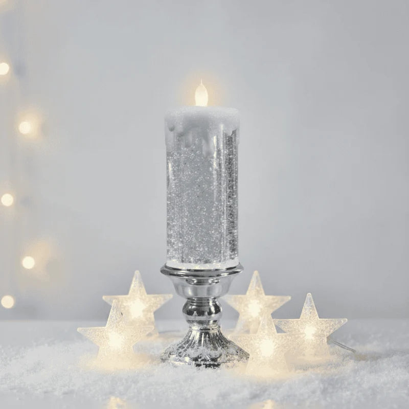 LED Flameless Candle with Real Wax Shell and Warm Flickering Light – Battery Operated Fake Candle for Cozy Christmas Decor 0