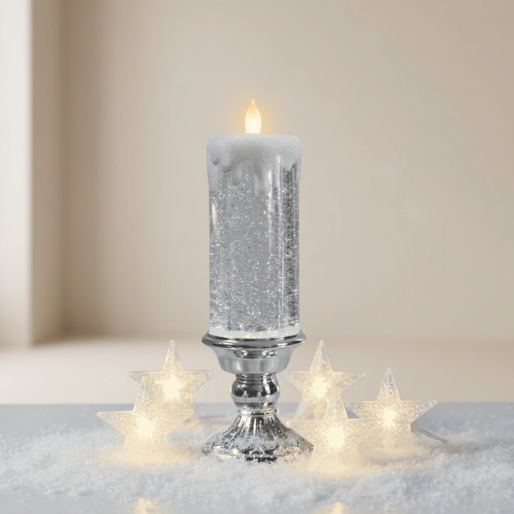 LED Flameless Candle with Real Wax Shell and Warm White Light 1