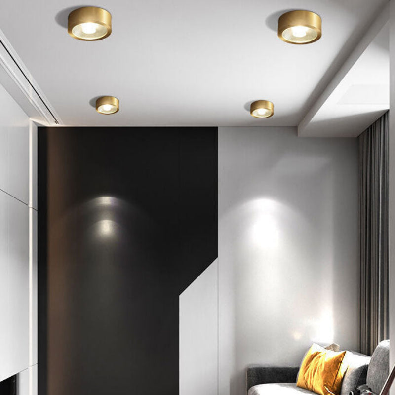 LED Flush Mount Ceiling Light - Durable Copper, Modern Minimalist Design 1