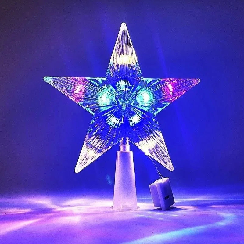 LED Glowing Star Tree Topper - 3D Design, Universal Fit, 15cm 4