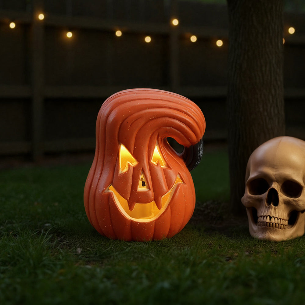 LED Halloween Pumpkin Lamp - Battery Operated Multicolor Night Light 0