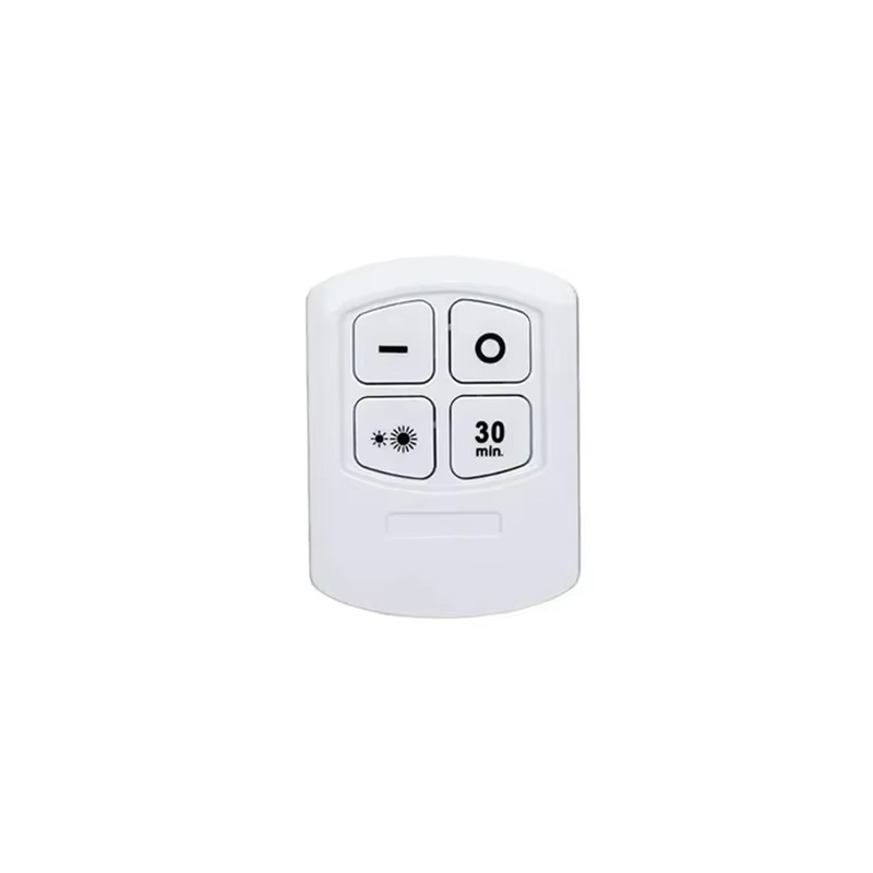 White electronic device with control buttons on a white background
