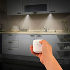 LED Light Battery Operated Remote Control Adjustable Brightness Self Adhesive 5
