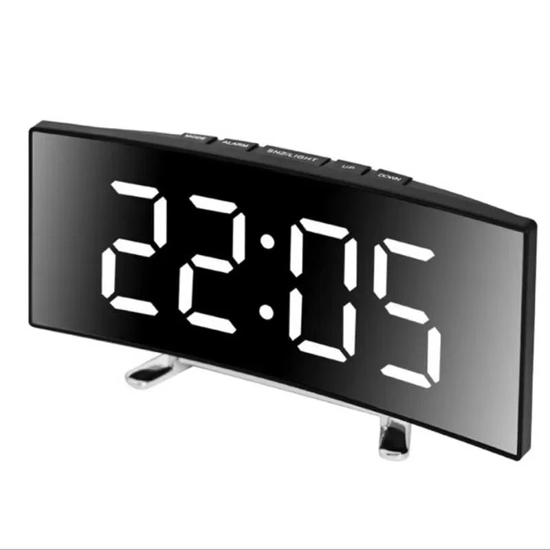 LED Mirror Alarm Clock - Silent Operation with Stylish Design 1