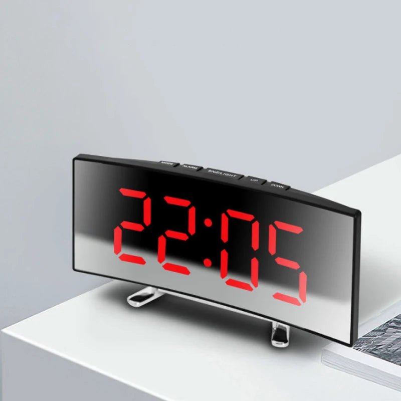 LED Mirror Alarm Clock - Silent Operation with Stylish Design 3