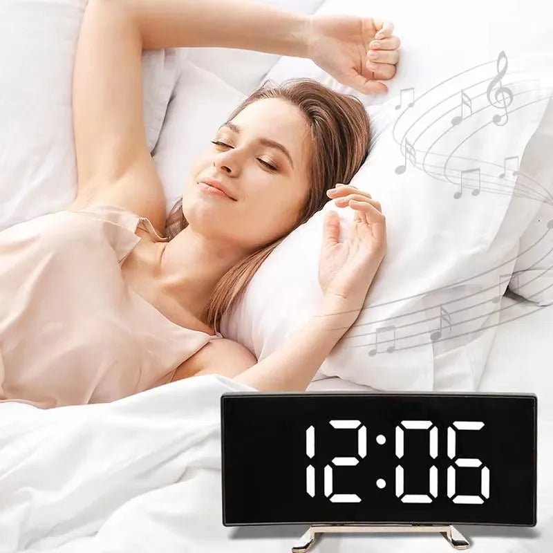 LED Mirror Alarm Clock - Silent Operation with Stylish Design 5