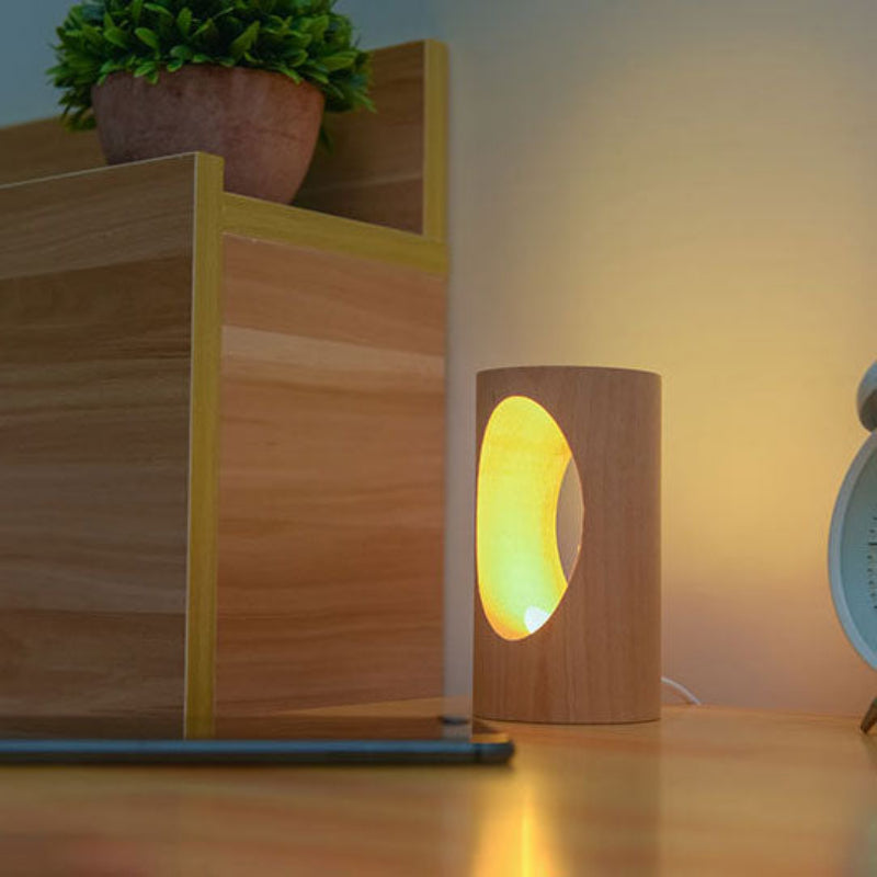 LED Night Light - Modern Solid Wood Design for Nightstand & Decor 4