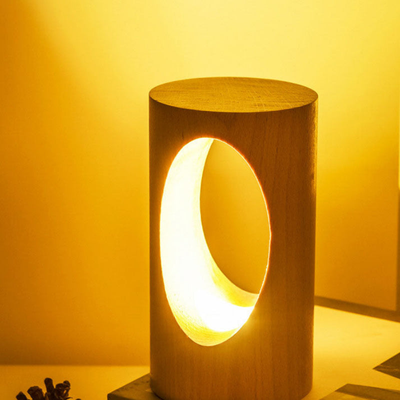 LED Night Light - Modern Solid Wood Design for Nightstand & Decor 5