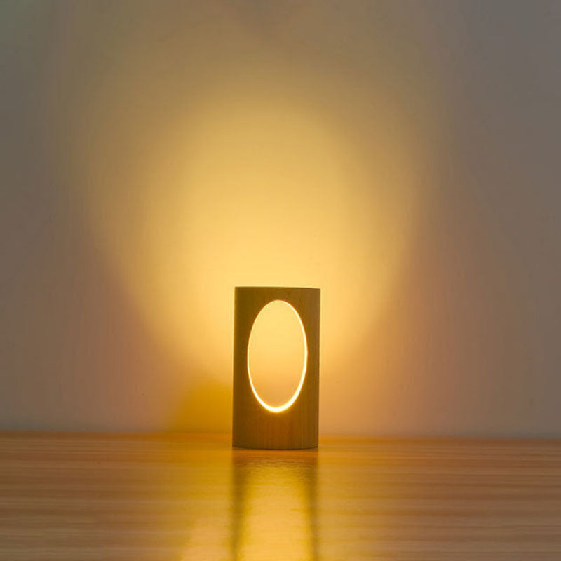LED Night Light - Modern Solid Wood Design for Nightstand & Decor 6