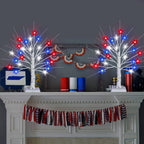 LED Patriotic Star Tree Lights Set - 2-Pack for Festive Home Decor 2