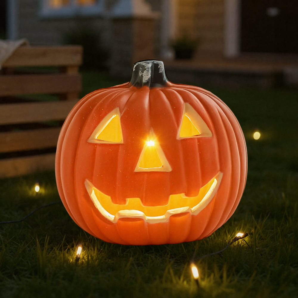 LED Pumpkin Lantern - Battery Operated Halloween Decoration for Indoor & Outdoor Use 1
