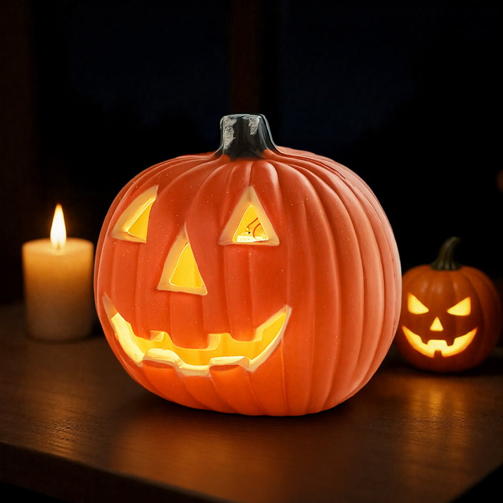 LED Pumpkin Lantern - Battery Operated Halloween Decoration for Indoor & Outdoor Use 2