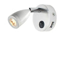 LED RV Reading Light - 12V/24V, USB Charging, Adjustable Gooseneck 0