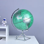 LED Rotating Globe Lamp - Warm Illuminated Acrylic Light Fixture 8