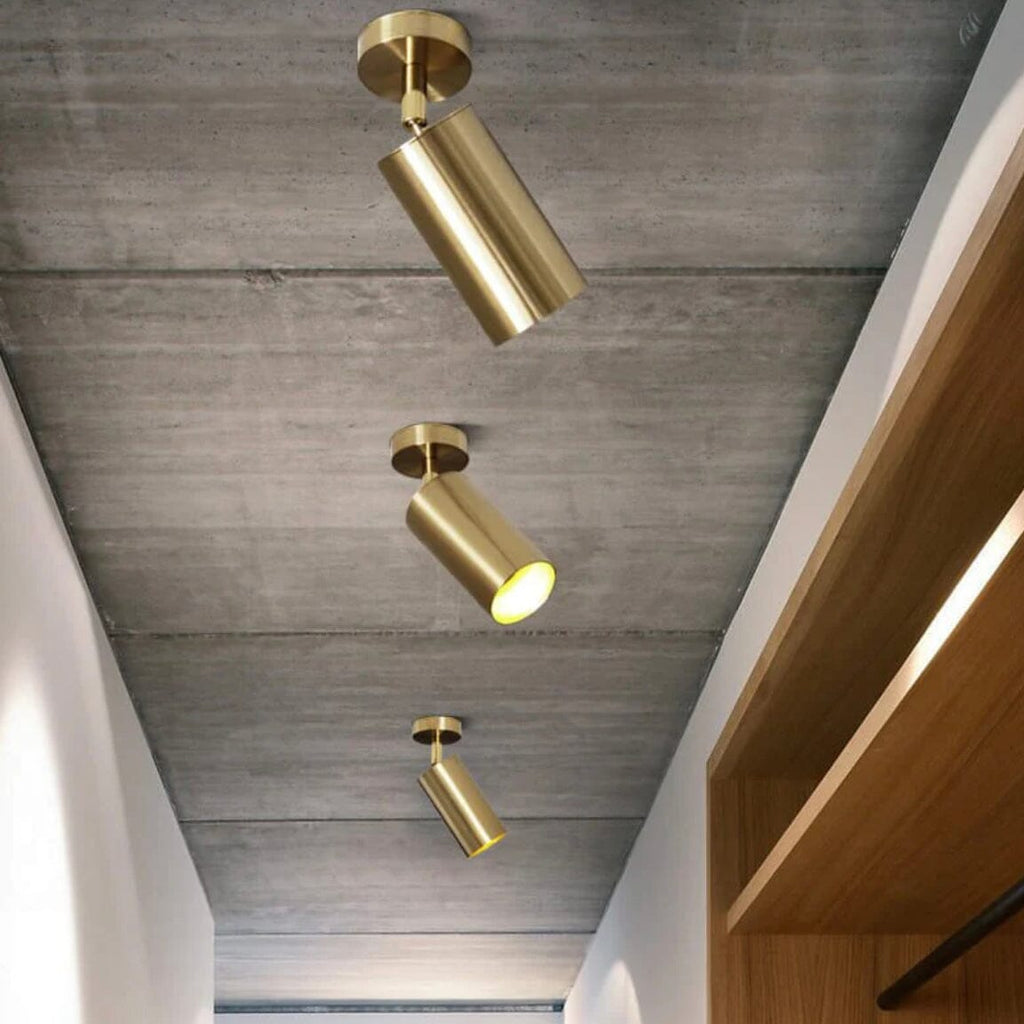 LED Spotlights - Stylish Brass Finish with Rotatable Design 0