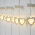 LED String Lights with Warm White Paper Stars, Hearts or Trees 1
