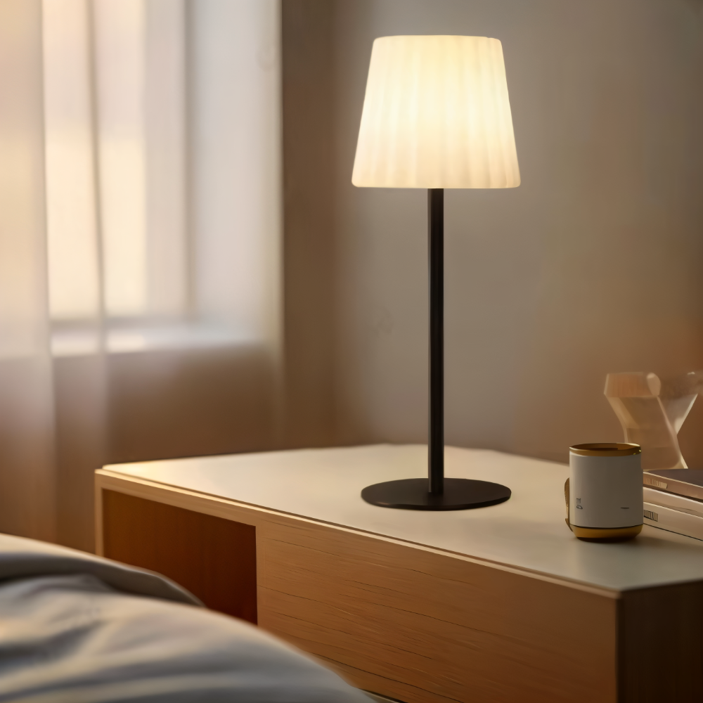 LED Table Lamp - Dimmable, Remote-Controlled Light for Bedside & Desk 0
