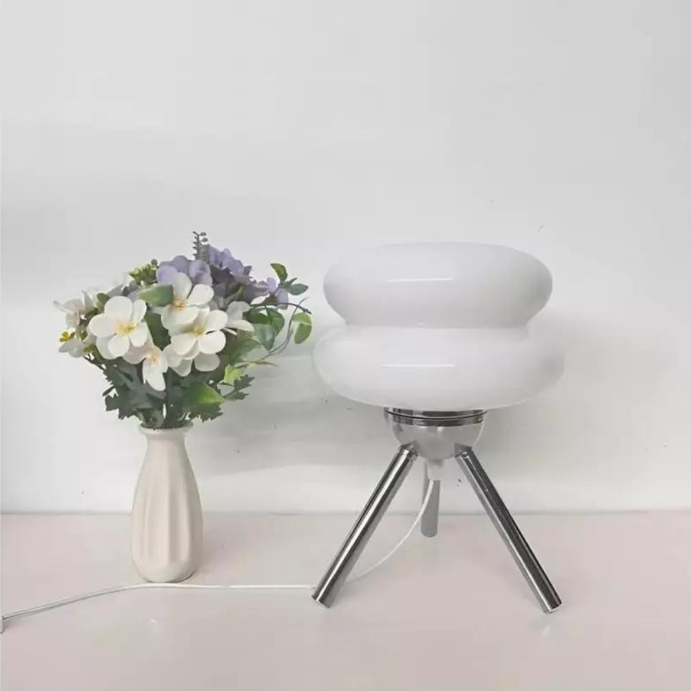 LED Tripod Table Lamp - Sculptural Design for Bedside and Desk Use 1