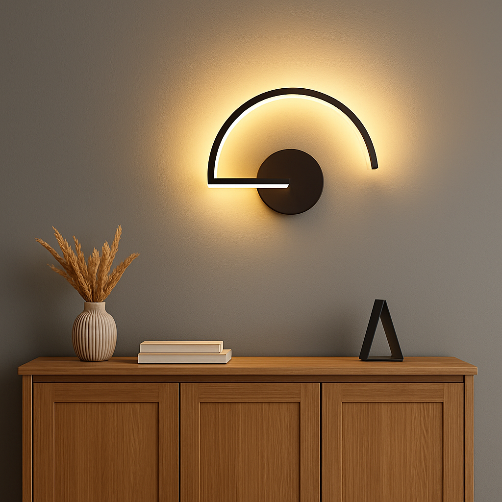 LED Wall Sconce - Modern Curved Design, Energy-Efficient Lighting 0