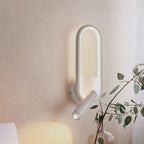 LED Wall Sconce Lighting with Adjustable Book Light for Bedroom and Hotel – Modern Design in Black and White 1