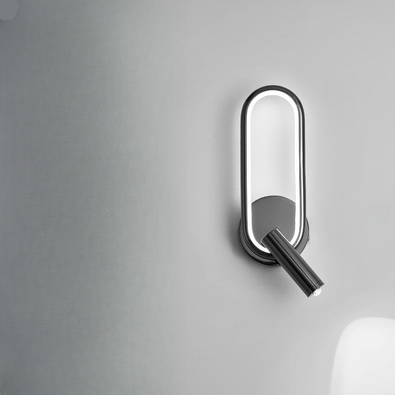LED Wall Sconce Lighting with Adjustable Book Light for Bedroom and Hotel – Modern Design in Black and White 6