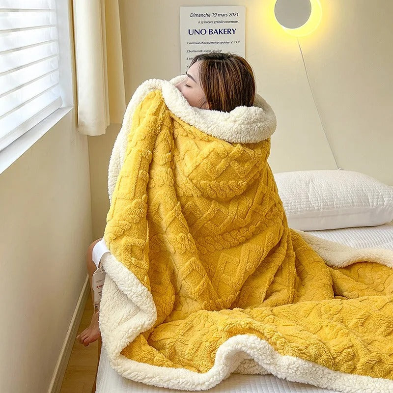 Lambswool and Fleece Winter Blanket – Soft and Warmest Blanket for Sofa and Bed, Cozy Comfort for Cold Days 4