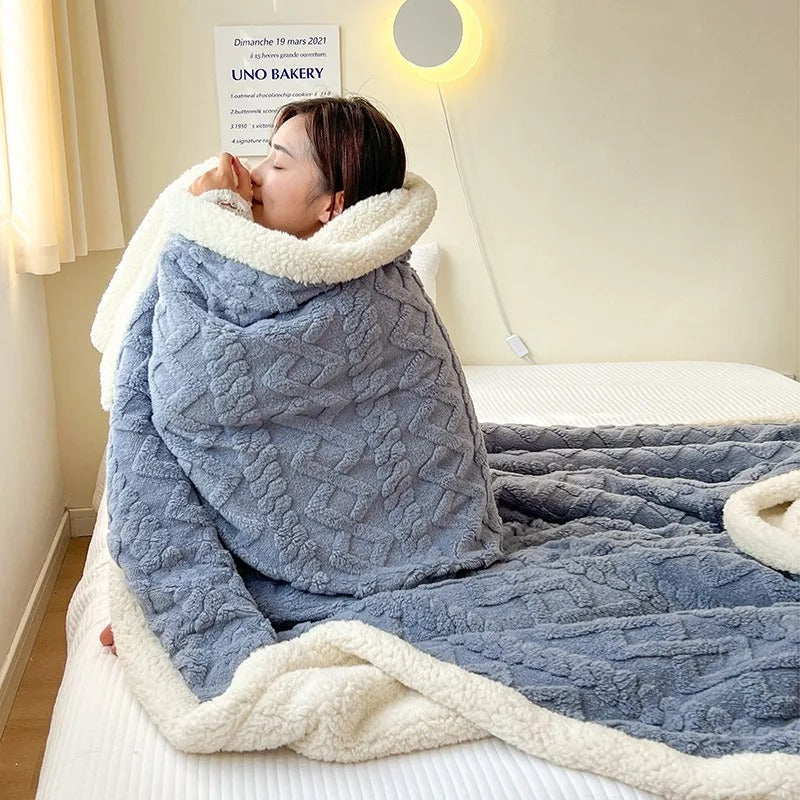 Lambswool and Fleece Winter Blanket – Soft and Warmest Blanket for Sofa and Bed, Cozy Comfort for Cold Days 5