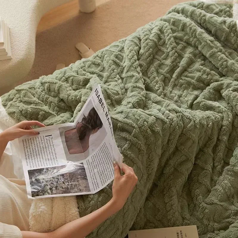 Lambswool and Fleece Winter Blanket – Soft and Warmest Blanket for Sofa and Bed, Cozy Comfort for Cold Days 6