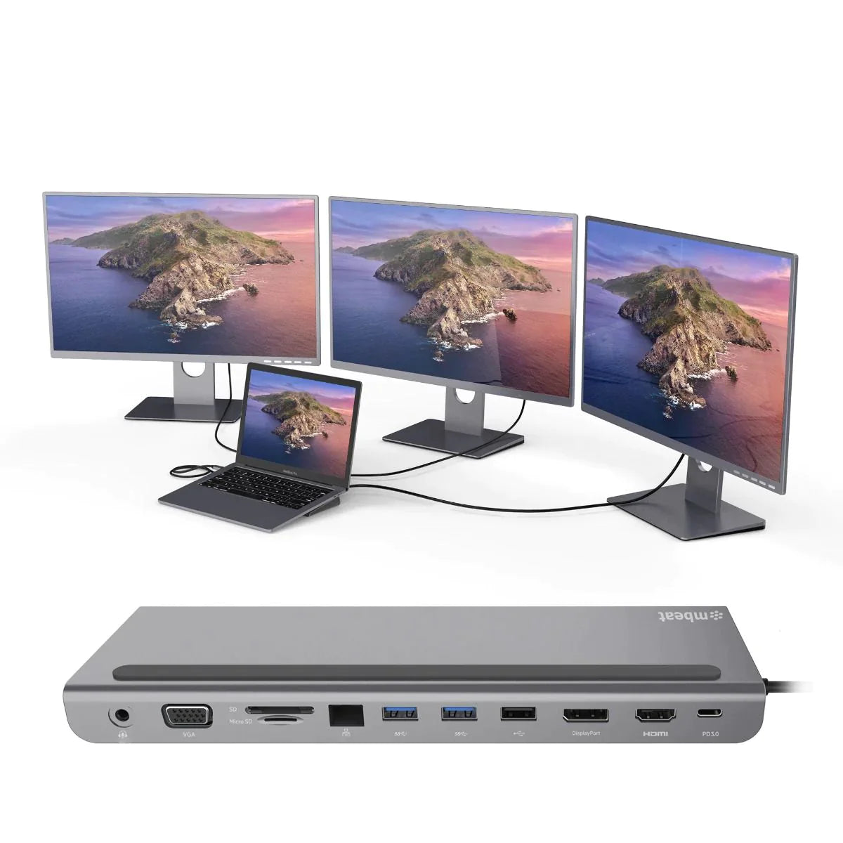 LapStation Pro 11-in-1 USB-C Docking Station - Enhanced Connectivity & Organization 8