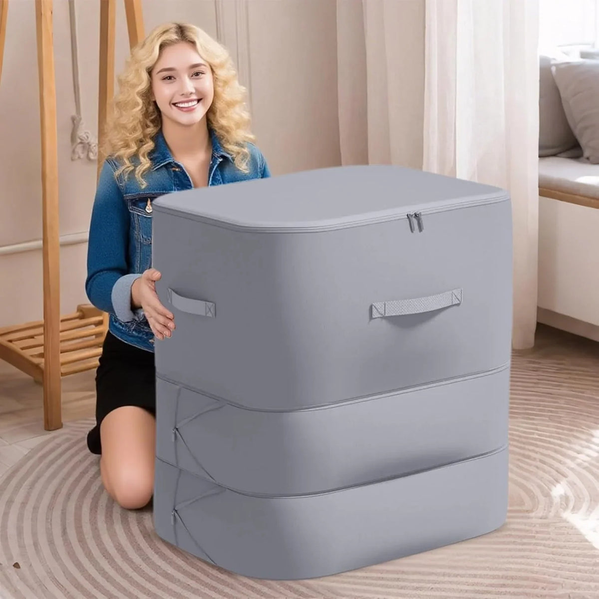 Large Dustproof Duvet Storage Bag Self-Compression-Storage & Organization-Homely Dreams-Cream-Homely Dreams