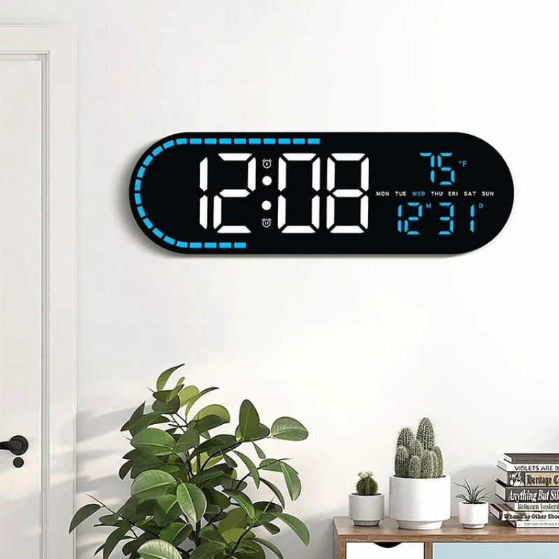 Large LED Digital Wall Clock - Time, Temperature & Date Display 3